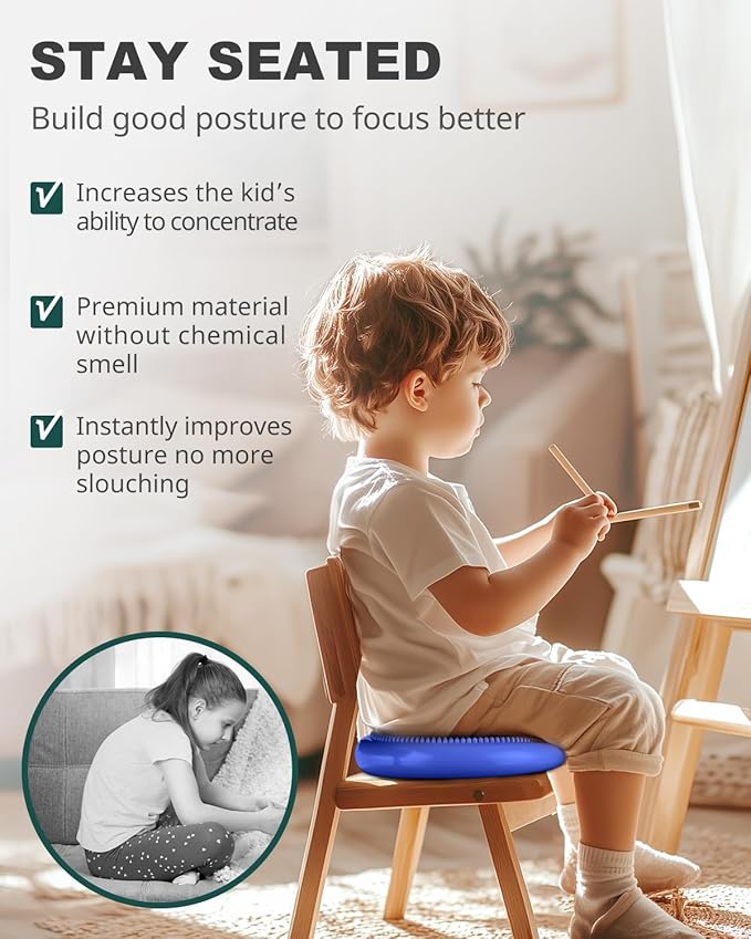 Wiggle Seat for Sensory Kids with Inflation Pump